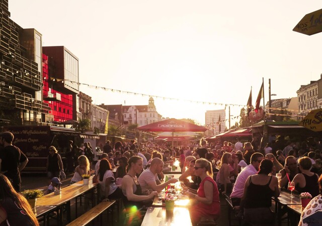 Streetfood marked i Hamborg